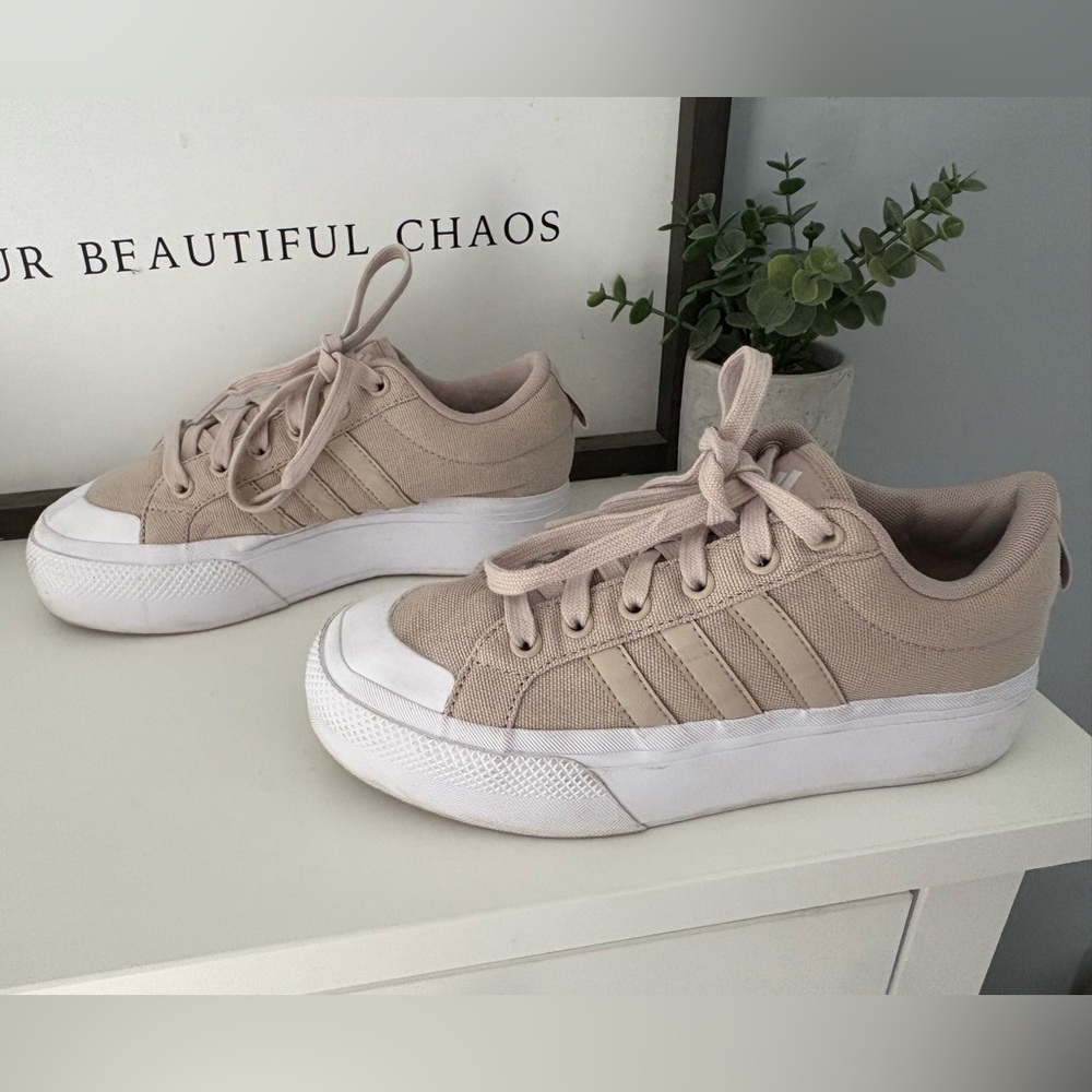 Adidas Bravada 2.0 Platform Women's Shoes - Nude/White - Size 6